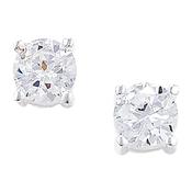 Sterling Silver Cubic Zirconia 4mm Stud Earring image