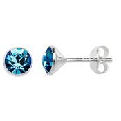 Silver Earring Blue Stone image