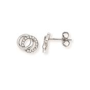 Sterling Silver Cubic Zirconia Partnership  / Intertwined Earrings image