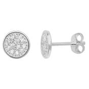 Sterling Silver Pavé “et Cubic Zirconia Stud Earrings image