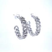 Sil Erg Curb Link Hoop