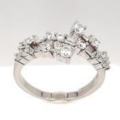 Sterling Silver Cubic Zirconia Open Wrap Ring image
