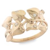 Sterling Silver Cubic Zirconia Rose Ring image