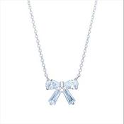 Sterling Silver CZ Bow Necklet image