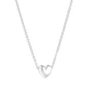 Sterling Silver Plain Small Heart Necklet image