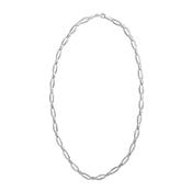 Sterling Silver Cubic Zirconia Open Oval Necklet