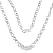 Sterling Silver Double Cable Link Necklet 18' image