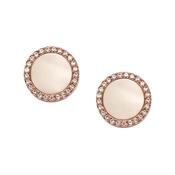 Fossil Rose Gold Cubic Zirconia/Acetate Earrings image