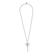 Uno De 50 Silver Plated Long Dragonfly 43mm Necklet image