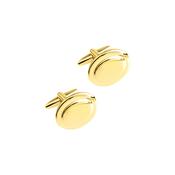 Gold Plated Oval Polished Cufflinks image