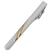 Two Tone Diamond Cut Tie Bar