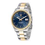 Gents Maserati Two Tone Round Navy Dial With Date