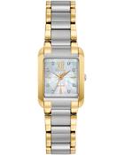 Ladies Stainless Steel &amp; Gold Square Bianca M.O.P Citizen Watch