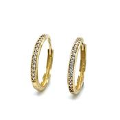 9ct Cubic Zirconia 18mm Stone Set Hoop Earrings image