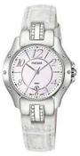 Ladies Stainless Steel White Strap Pulsar Watch