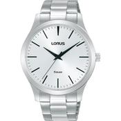 Gents Lorus Stainless Steel With Round Silver Dial With Batons