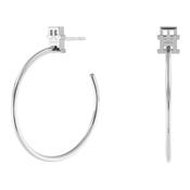 Tommy Hilfiger Silver Plated Logo Hoop Earring image