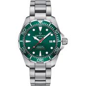 Gents Steel Bracelet Certina Watch With Green Dial And Date image
