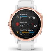 Fenix 6spro Black Dial With White Silicone Garmin Watch