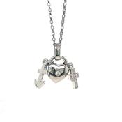 Sterling Silver Faith Hope Charity Pendant