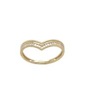 9ct Ring Cz Wishbone image