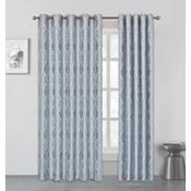 Clarion Teal Eyelet Curtains image