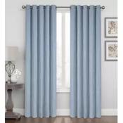 Hampton Ice Blue Eyelet Curtains image