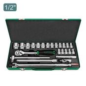 Toptul 1/2"Dr Socket set 24Pc (metric) metal case image