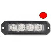4 LED ECE R65 Grille Red Warning Strobe