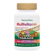 NaturesPlus Animal Parade Gold Chewable Multi-Vitamin &amp; Mineral- 60's Assorted Flavours