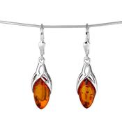 Amber earrings with Celtic knot image