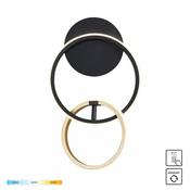 20002W-GD RANDO Wall Light BLACK-Gold/BLACK-GOLD
