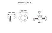 OB2006GU10-BL FINN LIGHT FITTING Ceiling Black