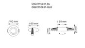 OB2211CL01-BL FINN LIGHT FITTING Ceiling Black