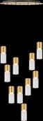 DU31909A/50W IGGLY Pendant Light MATT BLACK+GOLD