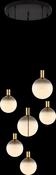 DU31774/6L NUA Pendant Light MATT BLACK+GOLD
