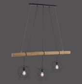 15503-18 EDGAR Pendant Light Black/Wood