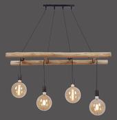 15025-18 EDGAR Pendant Light Black/Wood