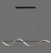 2385-13 Q-SWING Pendant Light MATT BRASS/ANTHRACITE