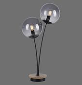 11390-79 GREEN WIDOW Table Lamp Black/Wood