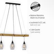 15526-79 SPRING Pendant Light Wood/Black