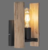 15701-79 LOG Wall Light Black/Wood