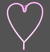 85020-87 NEON-HERZ Wall Light PINK