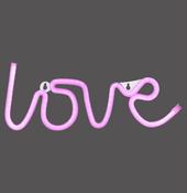 85021-87 NEON-LOVE Wall Light PINK