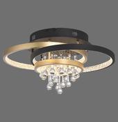 6267-68 ROTAZO Ceiling Light Black/Brass