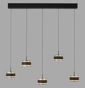 2504-18 PURE FALLING RINGS Pendant Light Black