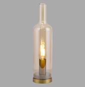 14006-27 BOTTLE Table Lamp Amber