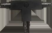 8070 Connector T Black, Three-Circuit