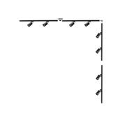 3584 Kit 22 Track Lighting BLACK Single-Circuit