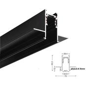 10002 TRACK MAGNETIC RECESSED 48V 2M GK 9mm Black
